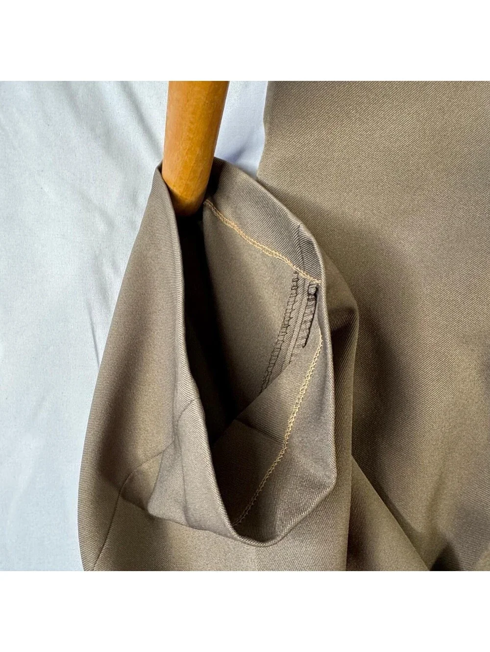 Perma-Prest Dress Pants Mens 38W 30L Khaki Brown Reg Fit Work Flexslax USA